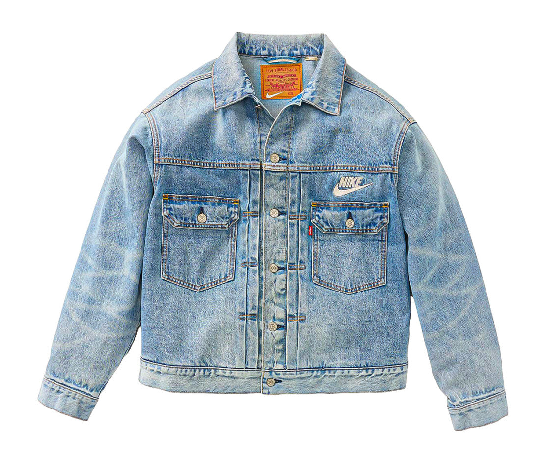 【新品未使用】Levi's NIKE DENIM TRUCKER JACKET Levi's Nike Trucker Jacket Blue Denim