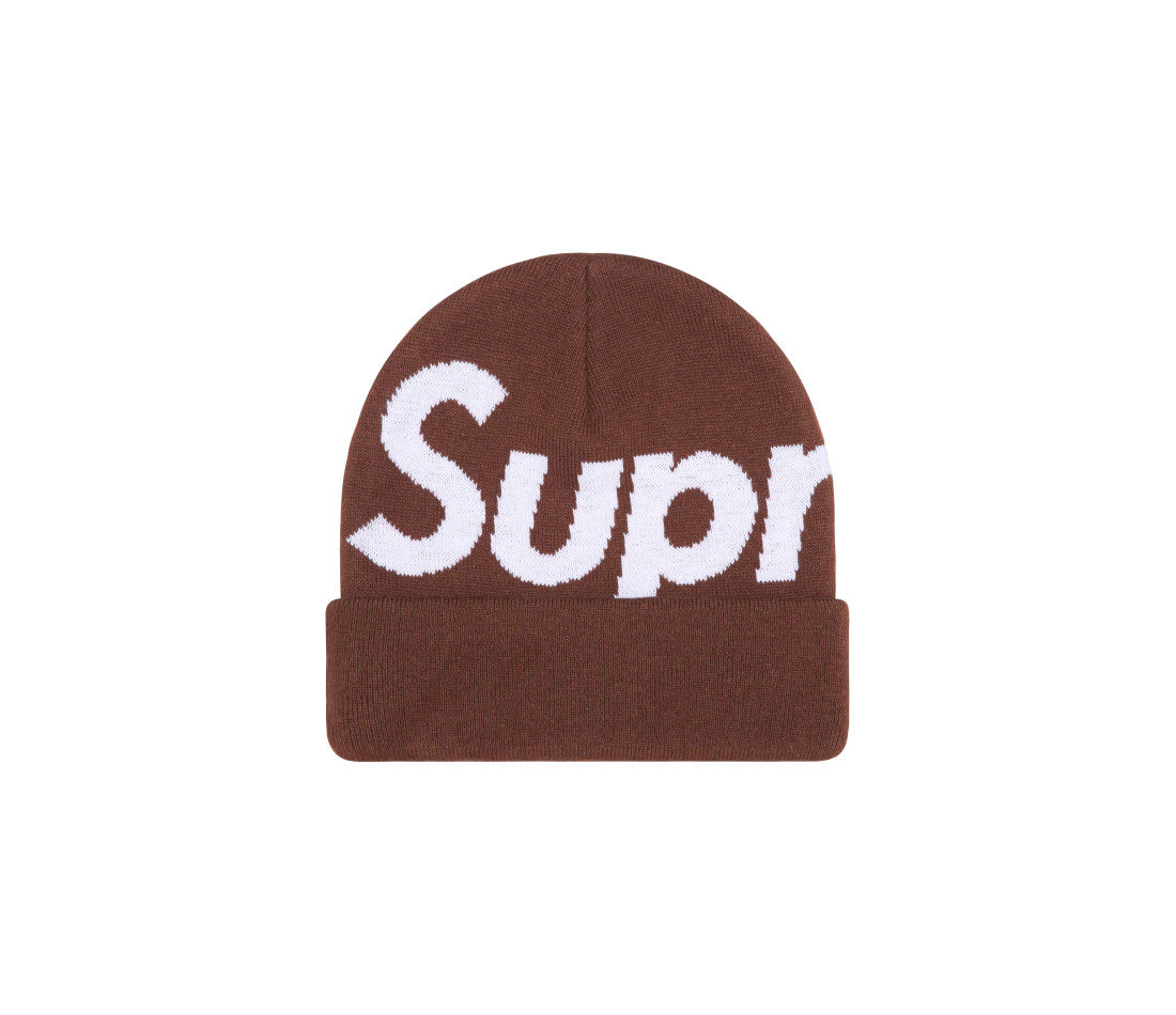 Supreme Big Logo Beanie (FW25) Brown