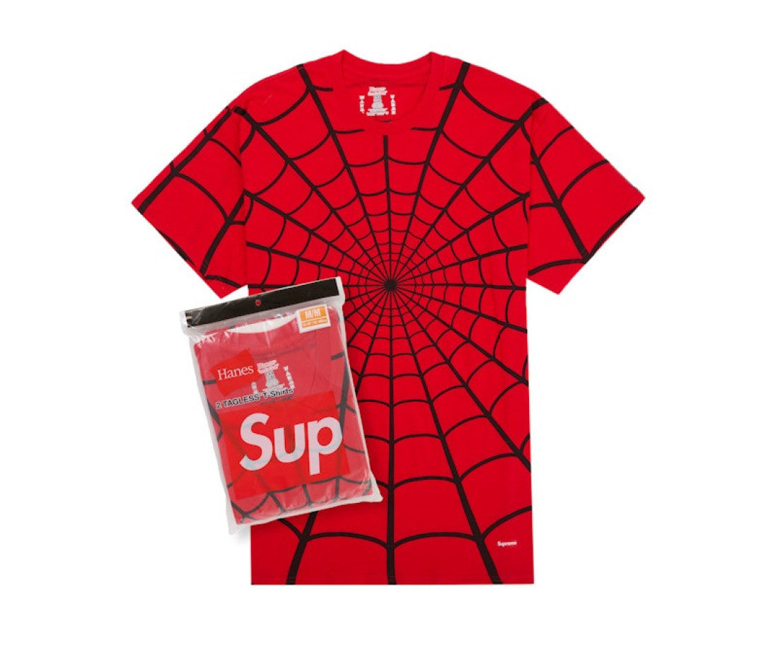 下着・アンダーウェア Supreme Hanes SpiderManTagless Tees2Pack Supreme Hanes Spider-Man Tagless Tees (2 Pack) Red