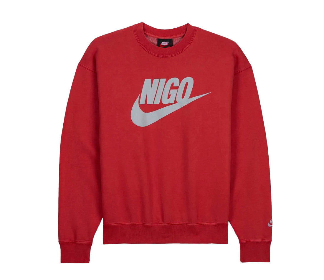 Nike x Nigo NRG Fleece Crew Sweatshirt Red