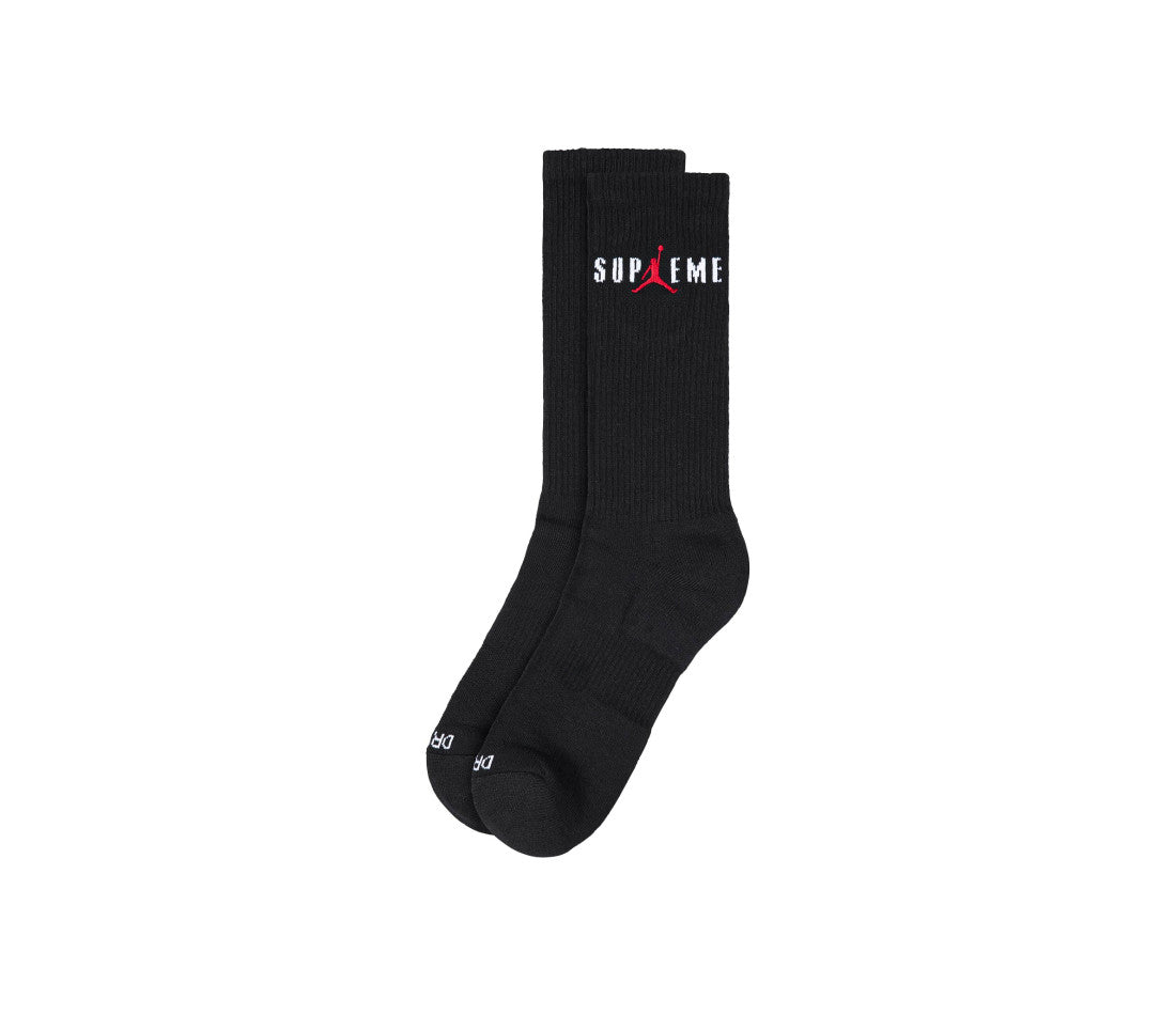 Supreme Jordan Crew Socks (2 Pack) Black