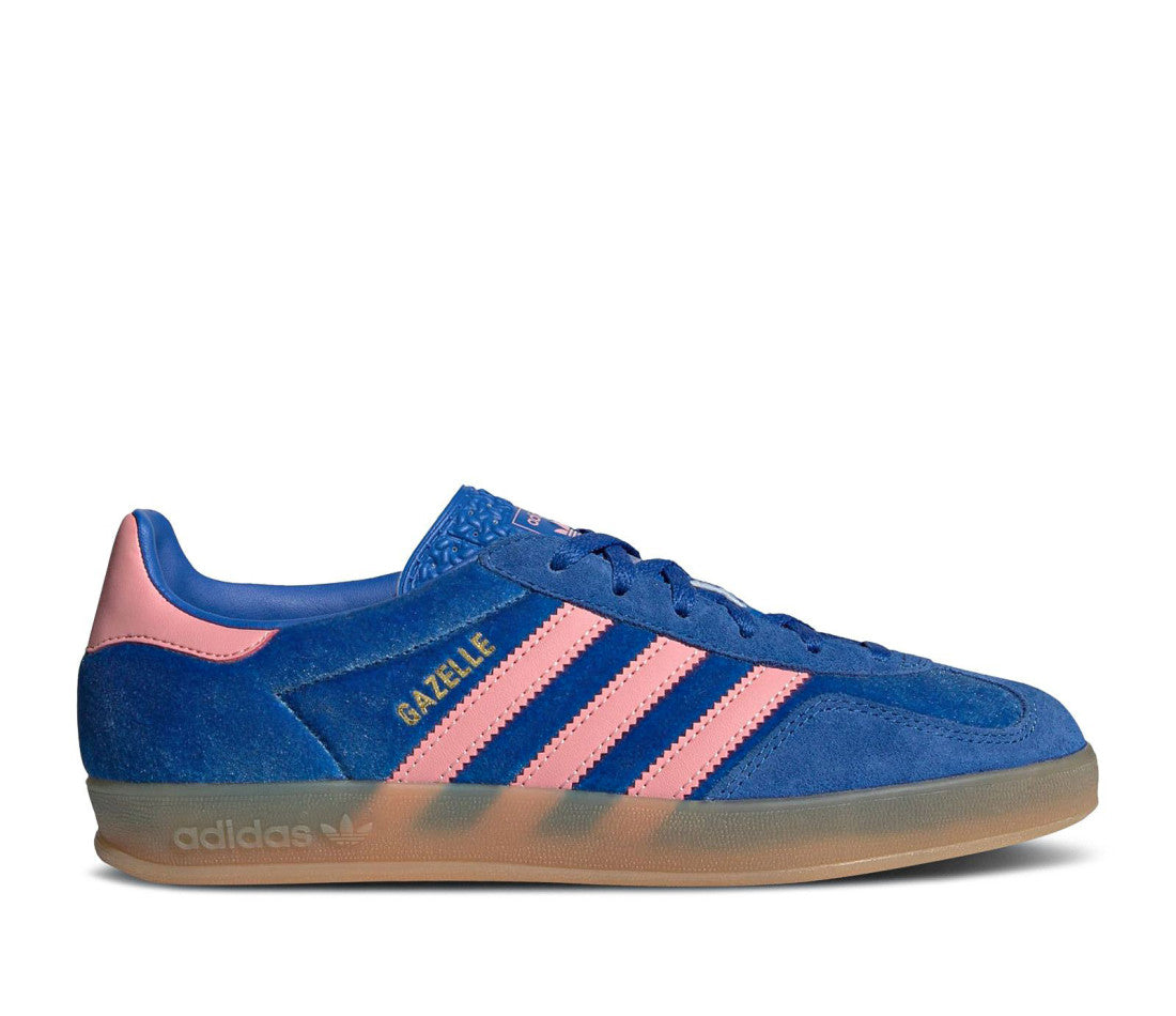 adidas gazelle silver green womens adidas Gazelle Indoor Blue Semi Pink Spark (W)