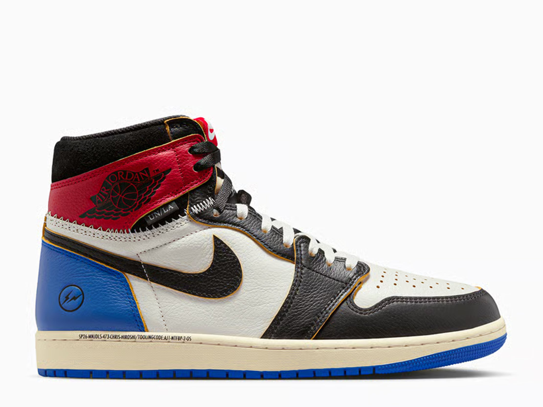 Air Jordan 1 Retro High OG SP Fragment x Union LA Varsity Red Sport Royal