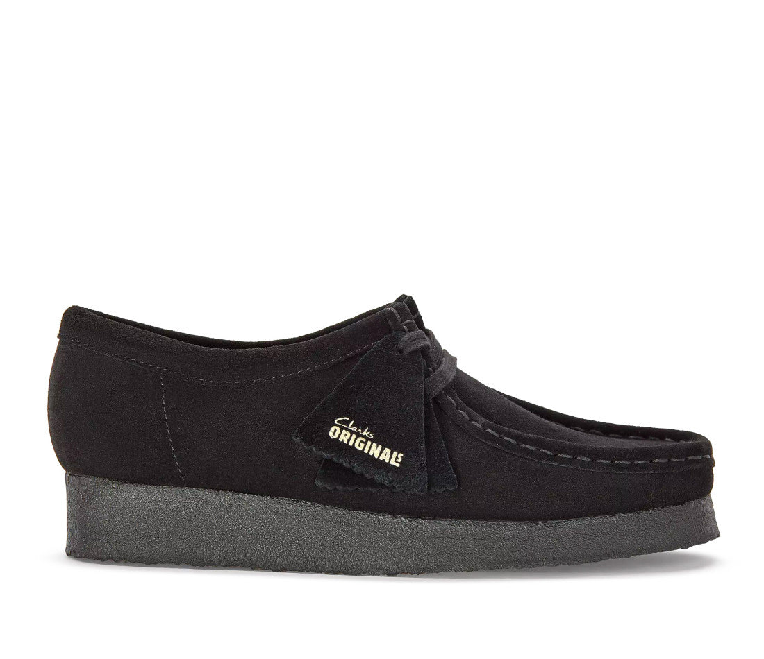 Clarks Originals Wallabee Boot Black Suede | The Last Step