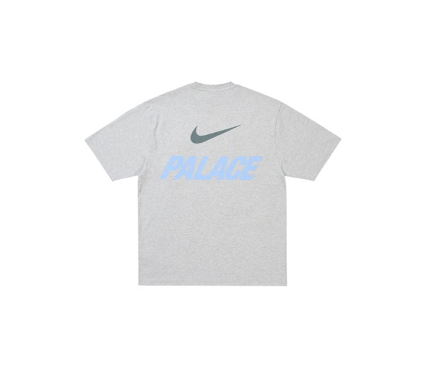Palace x Nike Font Swoosh T-shirt Grey Marl