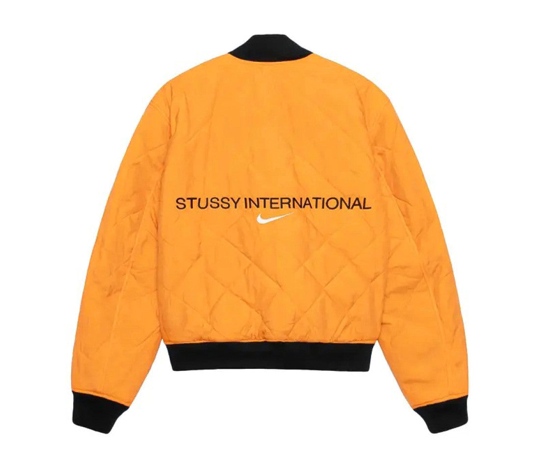 Stussy x Nike Reversible Varsity Jacket Medium Olive/Bright Mandarin