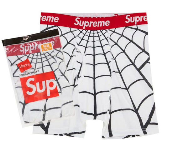 【S】 Supreme Hanes Spider Man Boxer brief Supreme Hanes Spider-Man Boxer Briefs (2 Pack) White