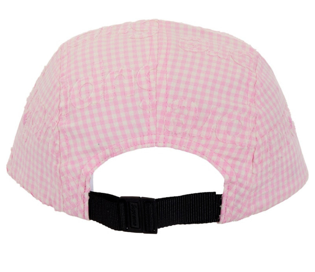 Supreme Monogram Gingham Camp Cap Pink | The Last Step
