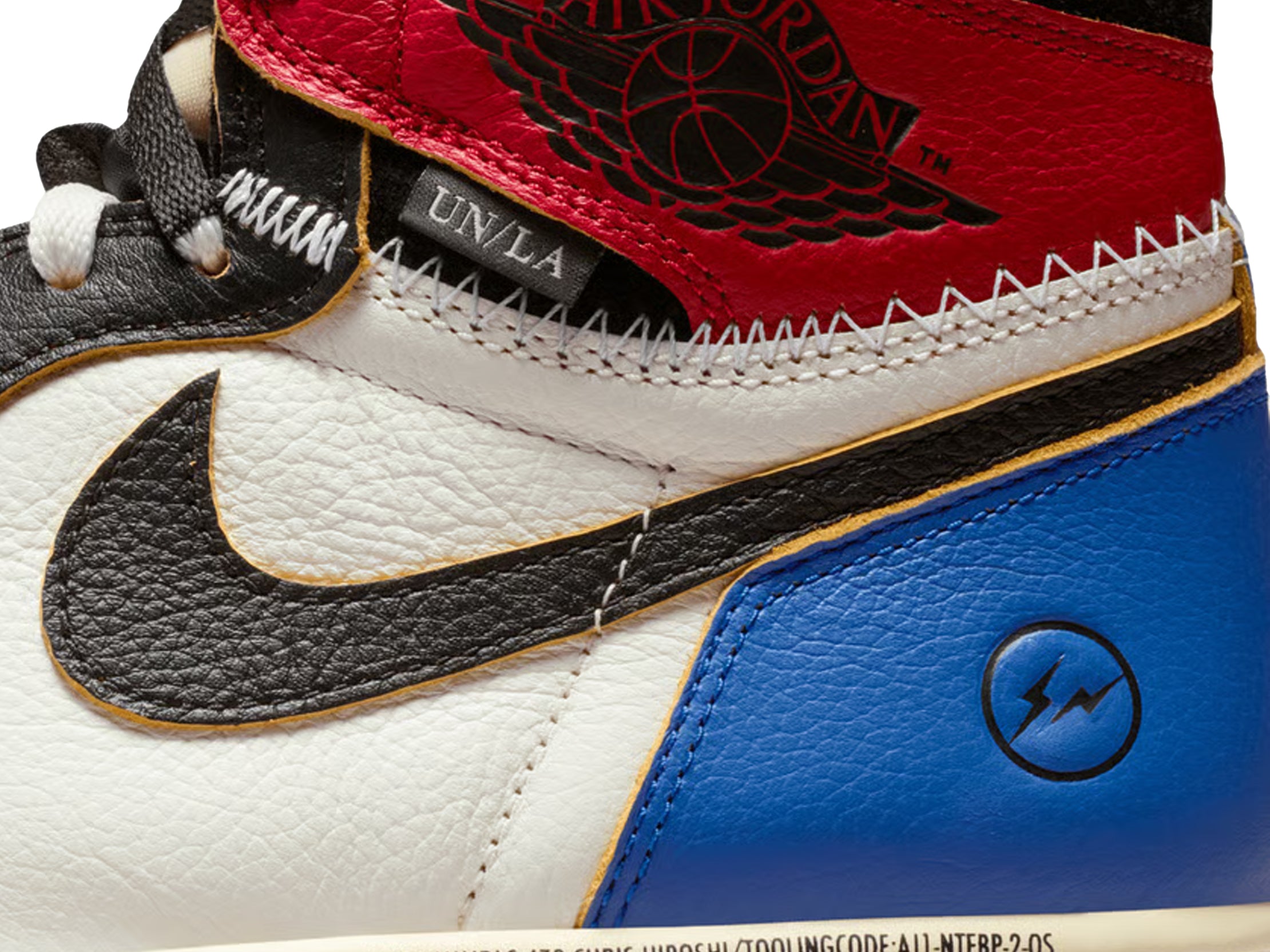 Air Jordan 1 Retro High OG SP Fragment x Union LA Varsity Red Sport Royal