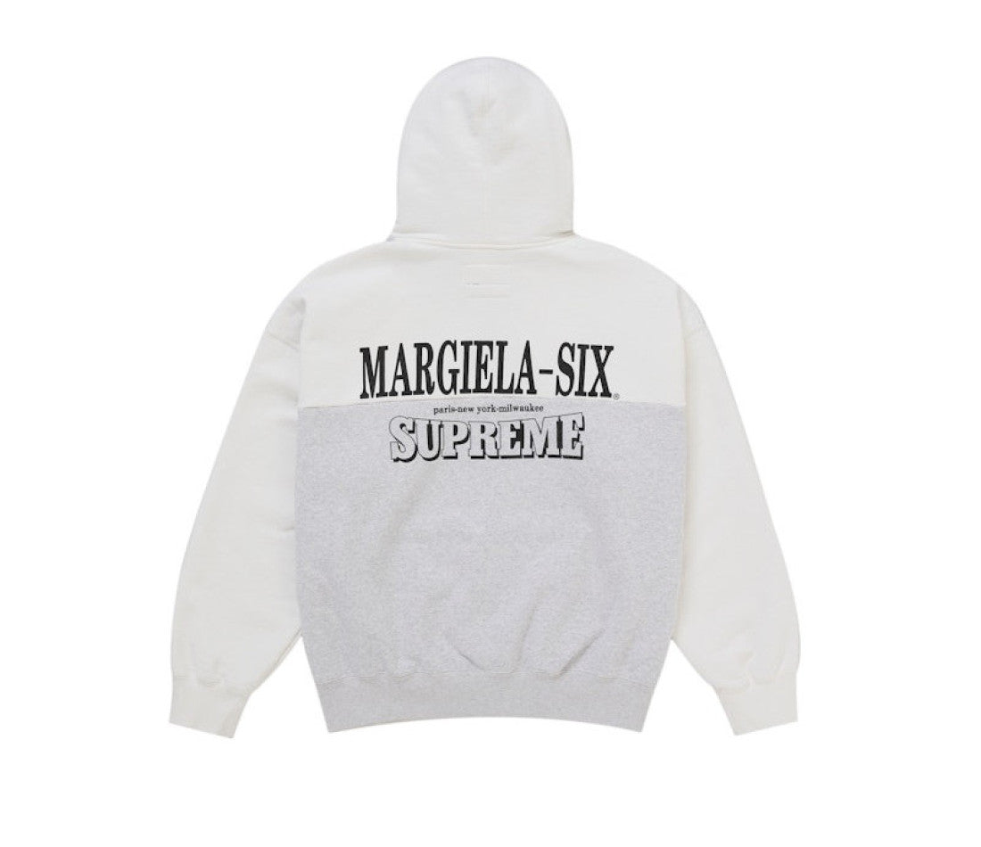 Supreme MM6 Maison Margiela Eagle Zip Up Hooded Sweatshirt White