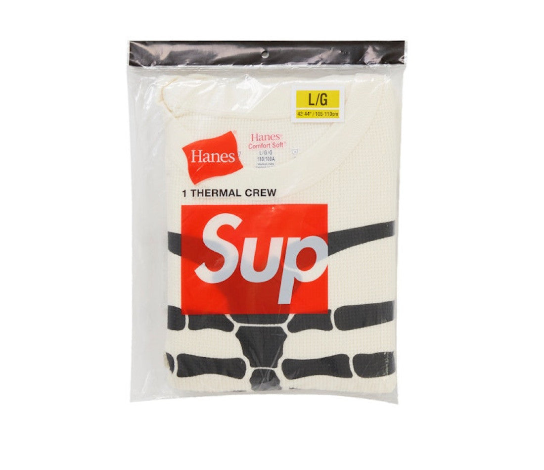 Supreme Hanes Bones Thermal Crew FW25 (1 Pack) White