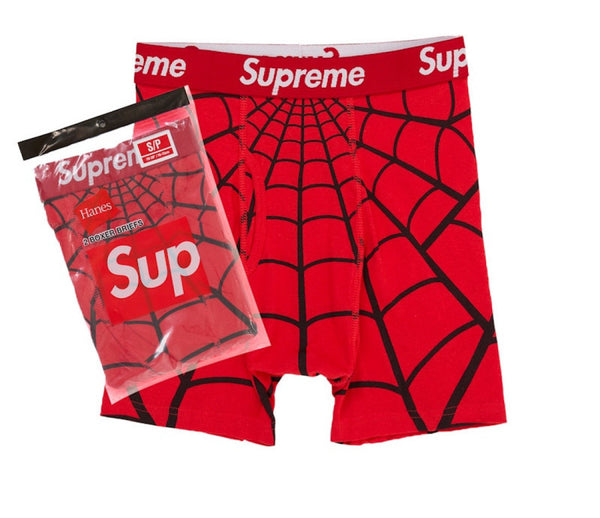 下着・アンダーウェア Supreme Spider-Man Boxer Briefs (2 Pack) Supreme Hanes Spider-Man Boxer Briefs (2 Pack) Red