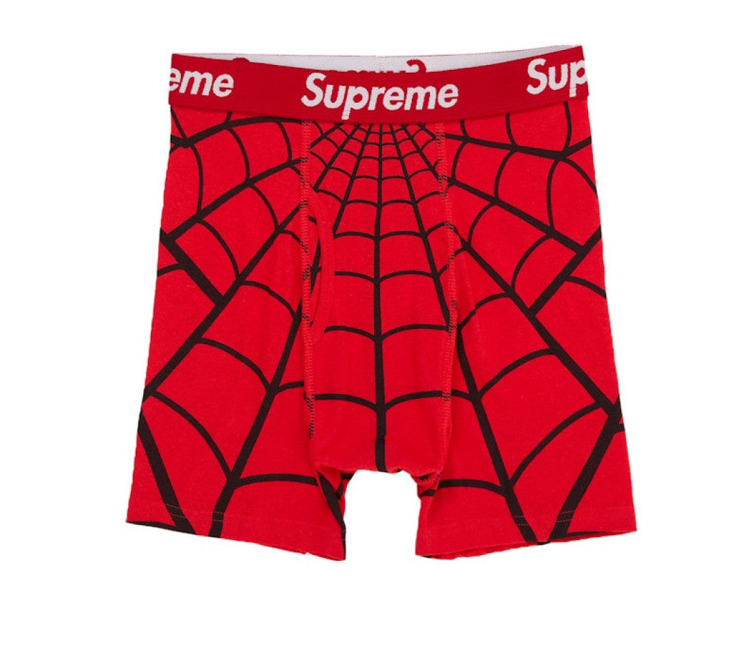 Supreme Hanes Spider-Man Boxer Briefs (2 Pack) Red