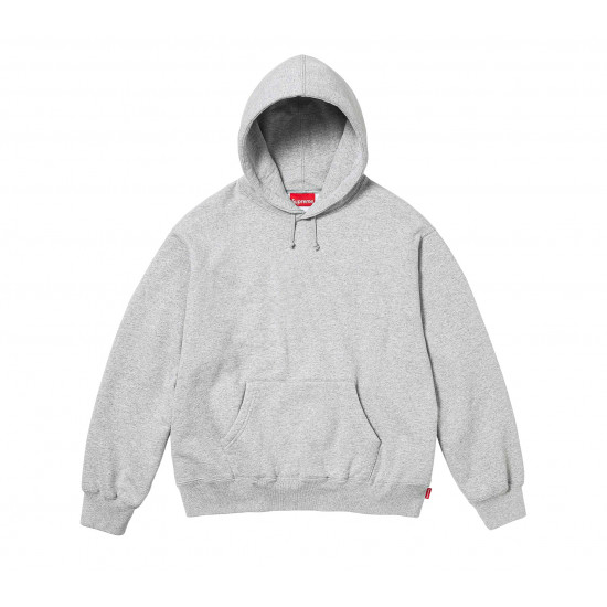 Supreme Satin Applique Hooded Sweatshirt FW24 Heather Grey FW24APPLIQUEHOODIEGREY The Last Step
