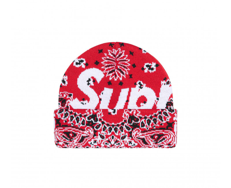 Supreme Bandana Big Logo Beanie Red FW24 FW24BIGLOGOBEANIE BAND RED The Last Step