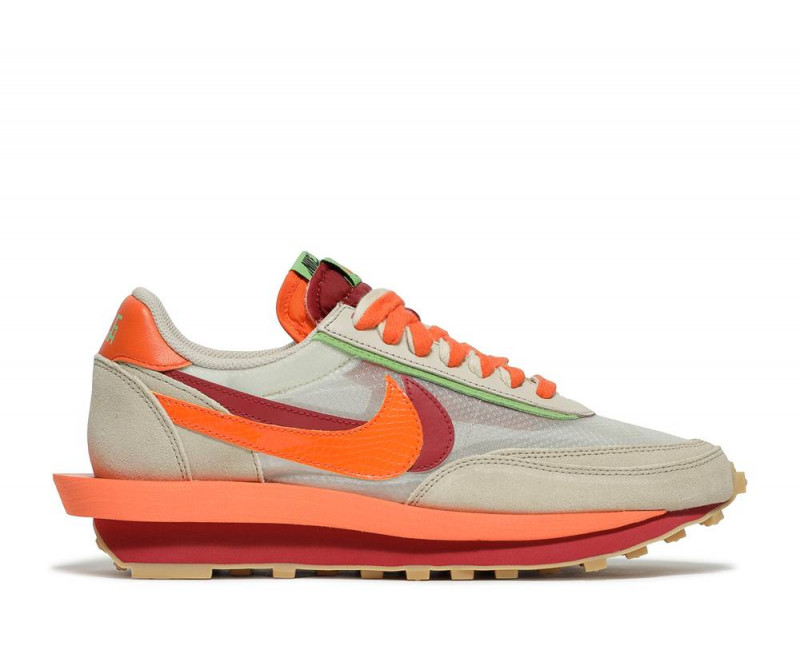 Nike LD Waffle sacai CLOT Kiss of Death Net Orange Blaze