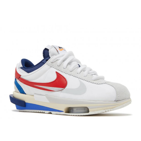 Nike Zoom Cortez SP sacai White University Red Blue - DQ0581-100