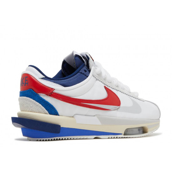 Nike Zoom Cortez SP sacai White University Red Blue - DQ0581-100