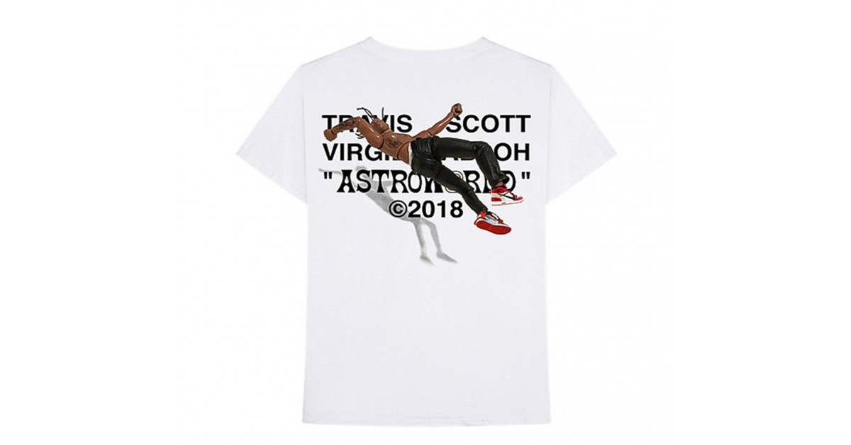 Travis Scott x Virgil Abloh By A Thread Tee Off White AJ1 Version The Last Step