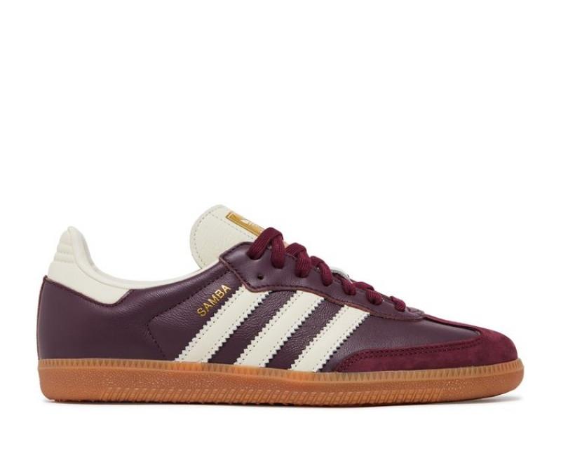 adidas Samba OG Maroon Gold Metallic W ID0477 The Last Step